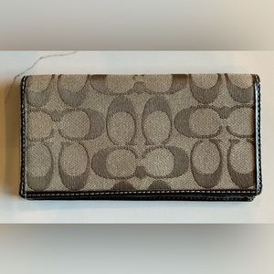 Coach- Check Book Case- Coach Monogram/ Wallet